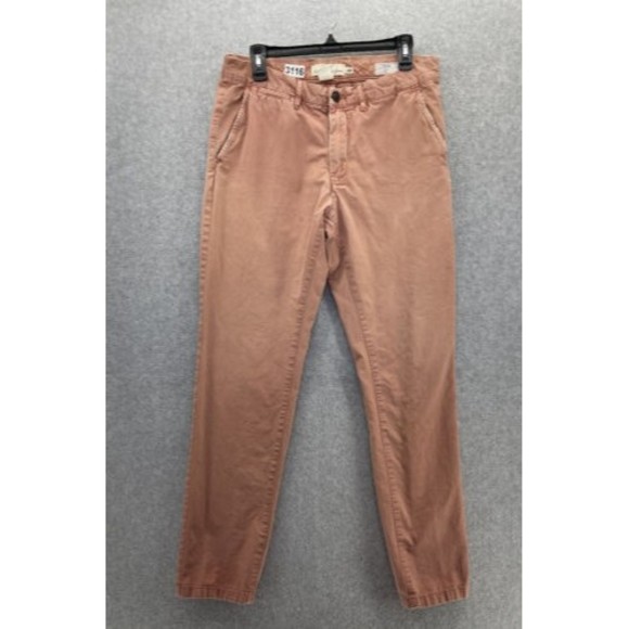 Label of Graded Goods Men's Pants Salmon Size 33 Slim Fit 100% Cotton - Picture 1 of 14